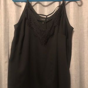 LANE BRYANT!! Black camisole with lace